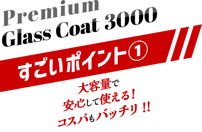 PREMIUM GLASS COAT 3000 ─プレミアムガラスコート3000─自動車用